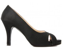 Adriel Black Satin Casual Shoes